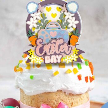 Intra απο ξύλο plywood  Χρώμα wenge 3mm-4mm πάχος - Χαριτωμένο Πάσχα Κέικ Topper 3D Δίασταση 714x714 cm INTRAFABR-116384328 - Image 2