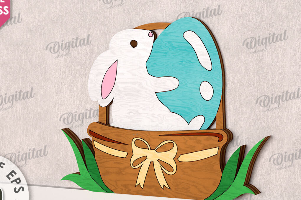 Intra απο ξύλο plywood  Χρώμα wenge 3mm-4mm πάχος - Χαριτωμένο πασχαλινό ντεκόρ τοίχου με λέιζερ Δίασταση 15x15 cm INTRAFABR-23763496