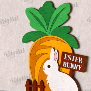 Intra απο ξύλο plywood  Χρώμα wenge 3mm-4mm πάχος - Χαριτωμένο πασχαλινό ντεκόρ τοίχου με λέιζερ Δίασταση 15x15 cm INTRAFABR-109520985