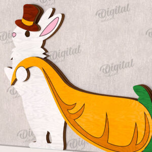 Intra απο ξύλο plywood  Χρώμα wenge 3mm-4mm πάχος - Χαριτωμένο πασχαλινό ντεκόρ τοίχου με λέιζερ Δίασταση 15x15 cm INTRAFABR-118375417