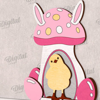 Intra απο ξύλο plywood Χρώμα wenge 3mm-4mm πάχος - Χαριτωμένο πασχαλινό ντεκόρ τοίχου με λέιζερ Δίασταση 15x15 cm INTRAFABR-87542155 - Image 1