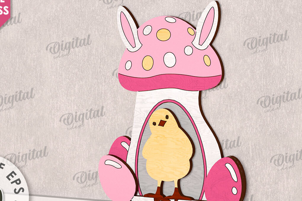 Intra απο ξύλο plywood  Χρώμα wenge 3mm-4mm πάχος - Χαριτωμένο πασχαλινό ντεκόρ τοίχου με λέιζερ Δίασταση 15x15 cm INTRAFABR-87542155