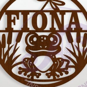 Intra απο ξύλο plywood Χρώμα wenge 3mm-4mm πάχος - Ονομασία Laser με θέμα το χαριτωμένο βάτραχο Δίασταση 30x20 cm INTRAFABR-99935715