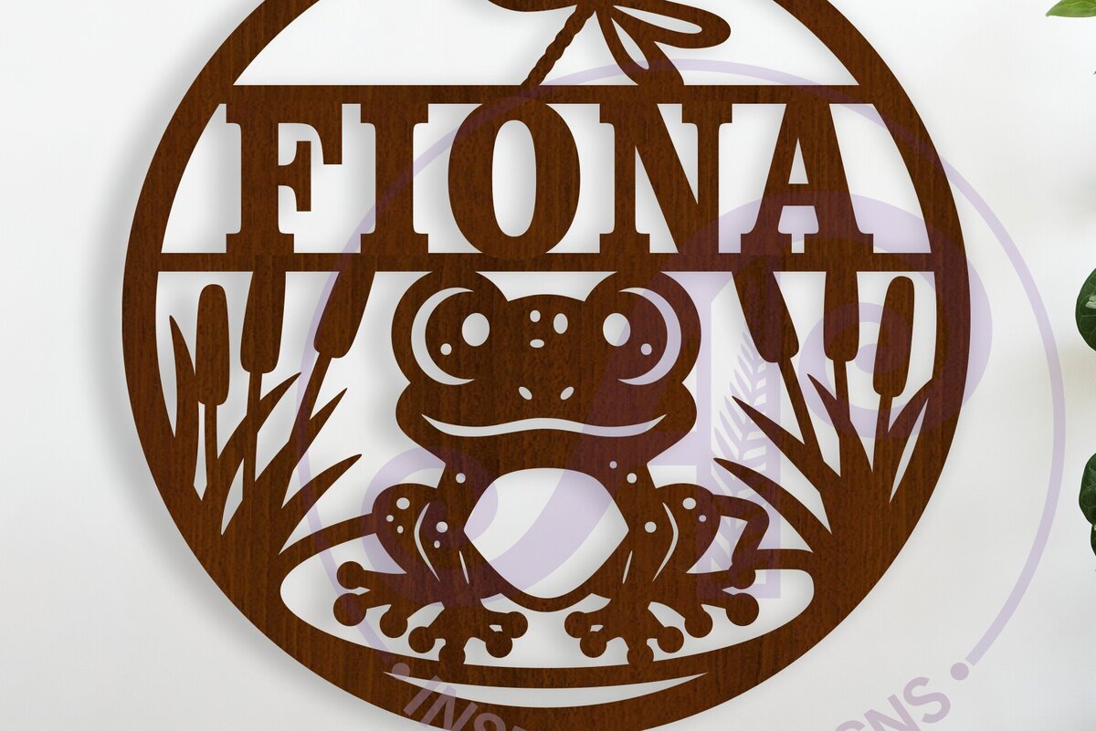 Intra απο ξύλο plywood  Χρώμα wenge 3mm-4mm πάχος - Ονομασία Laser με θέμα το χαριτωμένο βάτραχο Δίασταση 30x20 cm INTRAFABR-99935715