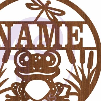 Intra απο ξύλο plywood  Χρώμα wenge 3mm-4mm πάχος - Ονομασία Laser με θέμα το χαριτωμένο βάτραχο Δίασταση 30x20 cm INTRAFABR-99935715 - Image 6