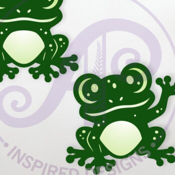 Intra απο ξύλο plywood  Χρώμα wenge 3mm-4mm πάχος - Cute Frogs, File Δίασταση 30x20 cm INTRAFABR-99935721 - Image 1