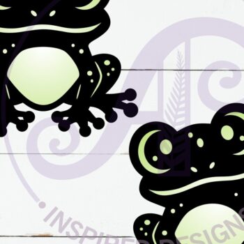 Intra απο ξύλο plywood  Χρώμα wenge 3mm-4mm πάχος - Cute Frogs, File Δίασταση 30x20 cm INTRAFABR-99935721 - Image 2