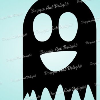 Intra απο ξύλο plywood Χρώμα wenge 3mm-4mm πάχος - Cute Ghost Clipart Halloween Cut Δίασταση 15x15 cm INTRAFABR-99935730 - Image 1