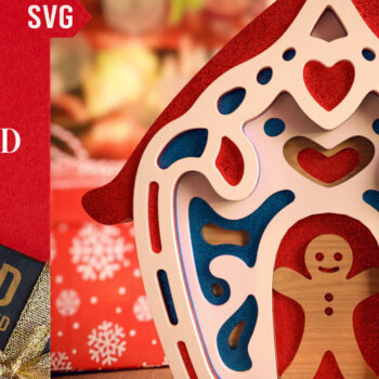 Intra απο ξύλο plywood  Χρώμα wenge 3mm-4mm πάχος - Χαριτωμένο Gingerbread House 3D Layered Δίασταση 20x25 cm INTRAFABR-99935738 - Image 1