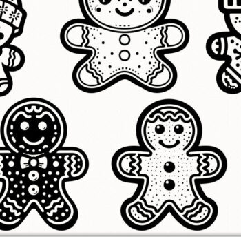 Intra απο ξύλο plywood  Χρώμα wenge 3mm-4mm πάχος - Χαριτωμένο Gingerbread Bundle DXF, PNG Δίασταση 4x4 cm INTRAFABR-99935742 - Image 1