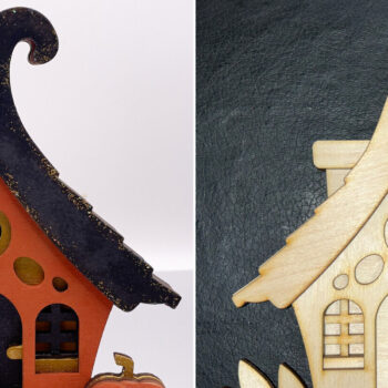 Intra απο ξύλο plywood Χρώμα wenge 3mm-4mm πάχος - Χαριτωμένο Halloween House V1 | 3D Layered Δίασταση 4x4 cm INTRAFABR-99049869 - Image 7