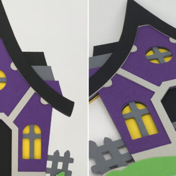 Intra απο ξύλο plywood Χρώμα wenge 3mm-4mm πάχος - Χαριτωμένο Halloween House V2 | 3D Layered Δίασταση 4x4 cm INTRAFABR-99049876 - Image 4