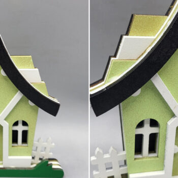 Intra απο ξύλο plywood Χρώμα wenge 3mm-4mm πάχος - Χαριτωμένο Halloween House V2 | 3D Layered Δίασταση 4x4 cm INTRAFABR-99049876 - Image 6