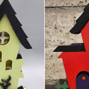 Intra απο ξύλο plywood Χρώμα wenge 3mm-4mm πάχος - Χαριτωμένο Halloween House V3 | 3D Layered Δίασταση 4x4 cm INTRAFABR-99049886 - Image 6