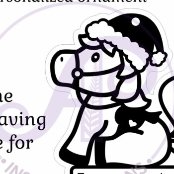 Intra απο ξύλο plywood  Χρώμα wenge 3mm-4mm πάχος - Χαριτωμένο χριστουγεννιάτικο στολίδι αλόγων Laser Δίασταση 6x6 cm INTRAFABR-16929820 - Image 2