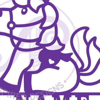 Intra απο ξύλο plywood Χρώμα wenge 3mm-4mm πάχος - Cute Horse Name Cut File Δίασταση 30x20 cm INTRAFABR-72795900 - Image 2