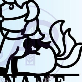 Intra απο ξύλο plywood Χρώμα wenge 3mm-4mm πάχος - Cute Horse Name Cut File Δίασταση 30x20 cm INTRAFABR-72795900 - Image 3