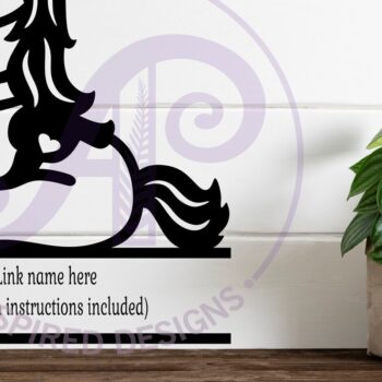 Intra απο ξύλο plywood  Χρώμα wenge 3mm-4mm πάχος - Χαριτωμένο σημάδι ονόματος αλόγου Δίασταση 30x20 cm INTRAFABR-101251685 - Image 3