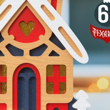 Intra απο ξύλο plywood  Χρώμα wenge 3mm-4mm πάχος - Πακέτο Cute Houses | 3D Layered Δίασταση 16x6 cm INTRAFABR-101013684 - Image 12