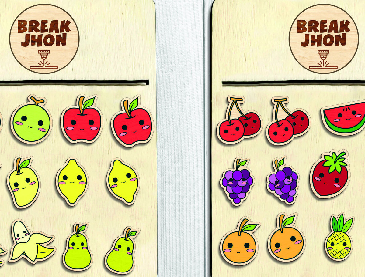 Intra απο ξύλο plywood  Χρώμα wenge 3mm-4mm πάχος - Χαριτωμένα σκουλαρίκια Kawaii Fruit Stud Δίασταση 3x3 cm INTRAFABR-101013674