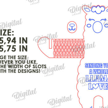 Intra απο ξύλο plywood Χρώμα wenge 3mm-4mm πάχος - Cute Lama Candy Holder Δίασταση 30x20 cm INTRAFABR-100940203 - Image 2