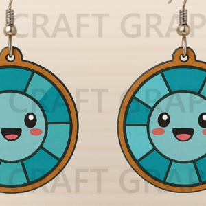 Intra απο ξύλο plywood  Χρώμα wenge 3mm-4mm πάχος - Χαριτωμένα σωσίβια σκουλαρίκια Cut Δίασταση 3x3 cm INTRAFABR-123125261