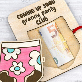 Intra απο ξύλο plywood  Χρώμα wenge 3mm-4mm πάχος - Cute Money Holder με λέιζερ Δίασταση 30x20 cm INTRAFABR-101711647 - Image 1