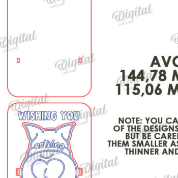 Intra απο ξύλο plywood  Χρώμα wenge 3mm-4mm πάχος - Cute Money Holder με λέιζερ Δίασταση 30x20 cm INTRAFABR-101711647 - Image 2