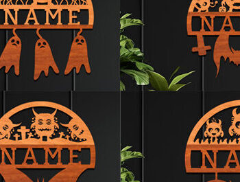 Intra απο ξύλο plywood Χρώμα wenge 3mm-4mm πάχος - Cute Monster Name Σετ Δίασταση 30x20 cm INTRAFABR-112160670 - Image 1