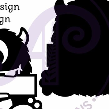 Intra απο ξύλο plywood  Χρώμα wenge 3mm-4mm πάχος - Cute Monster Name Design Sign 2 Δίασταση 30x20 cm INTRAFABR-28457684 - Image 4