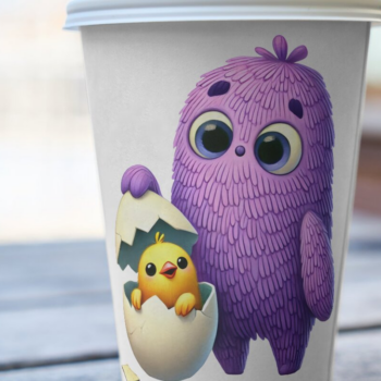 Intra απο ξύλο plywood  Χρώμα wenge 3mm-4mm πάχος - Cute Monsters Clipart Δίασταση 4096x4096 cm INTRAFABR-115016165 - Image 1