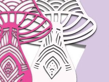 Intra απο ξύλο plywood  Χρώμα wenge 3mm-4mm πάχος - Χαριτωμένη μανιταριών Δίασταση 30x20 cm INTRAFABR-79193745 - Image 3