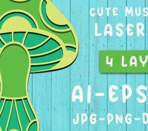 Intra απο ξύλο plywood  Χρώμα wenge 3mm-4mm πάχος - Χαριτωμένη μανιταριών Δίασταση 30x20 cm INTRAFABR-78246945