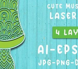 Intra απο ξύλο plywood  Χρώμα wenge 3mm-4mm πάχος - Χαριτωμένη μανιταριών Δίασταση 30x20 cm INTRAFABR-26488395