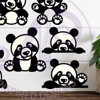 Intra απο ξύλο plywood Χρώμα wenge 3mm-4mm πάχος - Cute Pandas σχήματα αρχείων. 8 Δίασταση 30x20 cm INTRAFABR-77677292 - Image 1