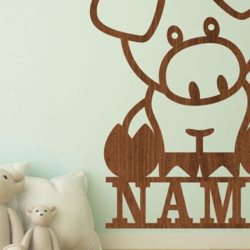 Intra απο ξύλο plywood  Χρώμα wenge 3mm-4mm πάχος - Cute Pig Name Sin Δίασταση 30x20 cm INTRAFABR-30612262 - Image 1