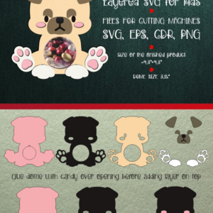 Intra απο ξύλο plywood  Χρώμα wenge 3mm-4mm πάχος - Χαριτωμένα κουτάβια | Πακέτο Candy Dome | Χαρτί Δίασταση 30x20 cm INTRAFABR-115525820