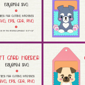 Intra απο ξύλο plywood  Χρώμα wenge 3mm-4mm πάχος - Χαριτωμένα κουτάβια | Πακέτο θήκης δωροκάρτας Δίασταση 30x20 cm INTRAFABR-82008967