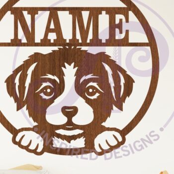 Intra απο ξύλο plywood Χρώμα wenge 3mm-4mm πάχος - Χαριτωμένο όνομα κουταβιού Επιγραφή τοίχου, Δίασταση 40x50 cm INTRAFABR-116428169 - Image 2