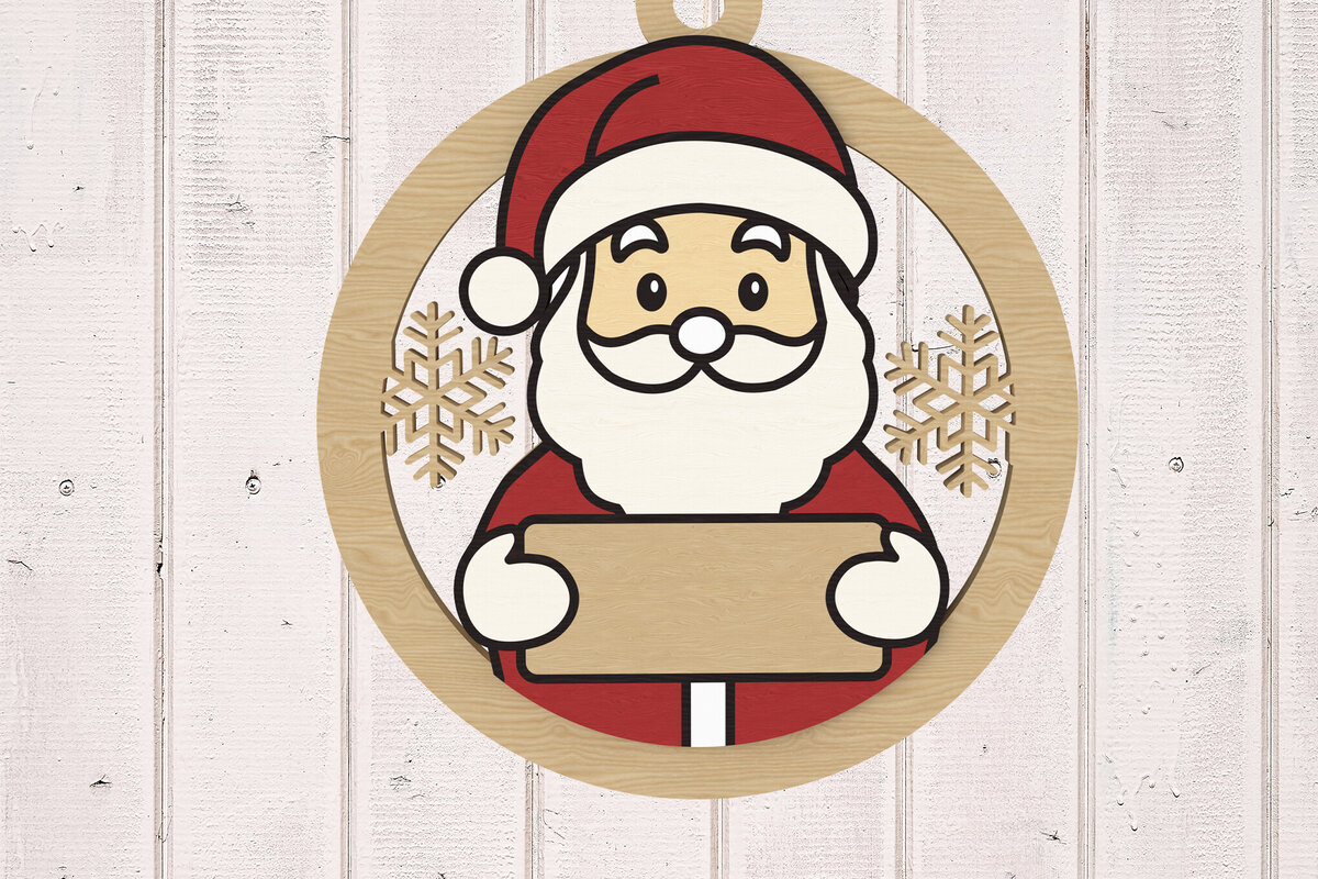 Intra απο ξύλο plywood  Χρώμα wenge 3mm-4mm πάχος - Χαριτωμένο κόψιμο με λέιζερ στολίδι του Άγιου Βασίλη Δίασταση 6x6 cm INTRAFABR-57871101