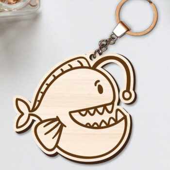 Intra απο ξύλο plywood Χρώμα wenge 3mm-4mm πάχος - Χαριτωμένο θαλάσσιο μπρελόκ Δίασταση 4x4 cm INTRAFABR-119764030 - Image 1