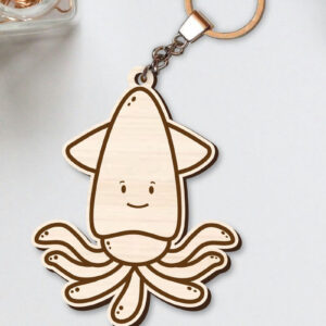 Intra απο ξύλο plywood  Χρώμα wenge 3mm-4mm πάχος - Χαριτωμένο θαλάσσιο μπρελόκ Δίασταση 4x4 cm INTRAFABR-119764065