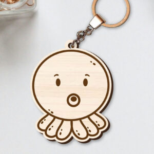 Intra απο ξύλο plywood  Χρώμα wenge 3mm-4mm πάχος - Χαριτωμένο θαλάσσιο μπρελόκ Δίασταση 4x4 cm INTRAFABR-119764087