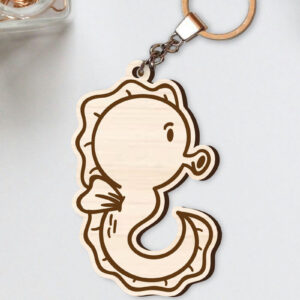 Intra απο ξύλο plywood  Χρώμα wenge 3mm-4mm πάχος - Χαριτωμένο θαλάσσιο μπρελόκ Δίασταση 4x4 cm INTRAFABR-119584723