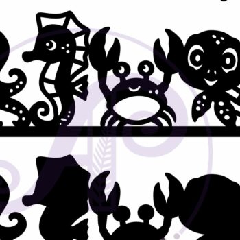 Intra απο ξύλο plywood  Χρώμα wenge 3mm-4mm πάχος - Χαριτωμένο θαλάσσιο ζώο τέχνης τοίχου, . Δίασταση 40x50 cm INTRAFABR-69673655 - Image 3