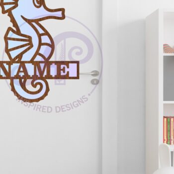 Intra απο ξύλο plywood  Χρώμα wenge 3mm-4mm πάχος - Χαριτωμένο όνομα ιππόκαμπος Δίασταση 40x50 cm INTRAFABR-69673685 - Image 3