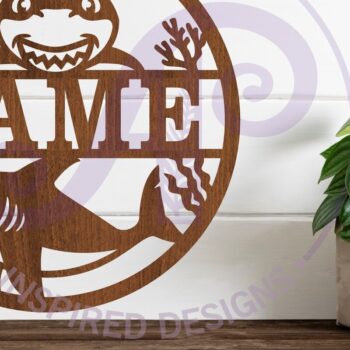 Intra απο ξύλο plywood  Χρώμα wenge 3mm-4mm πάχος - Cute Shark Name Sin Δίασταση 30x20 cm INTRAFABR-69673732 - Image 1