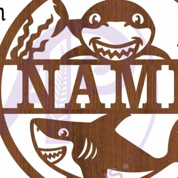 Intra απο ξύλο plywood  Χρώμα wenge 3mm-4mm πάχος - Cute Shark Name Sin Δίασταση 30x20 cm INTRAFABR-69673732 - Image 3