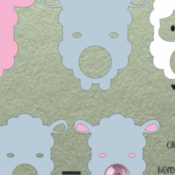 Intra απο ξύλο plywood Χρώμα wenge 3mm-4mm πάχος - Χαριτωμένο πρόβατο | Πρότυπο θόλου καραμέλας Δίασταση 30x20 cm INTRAFABR-69673765 - Image 1