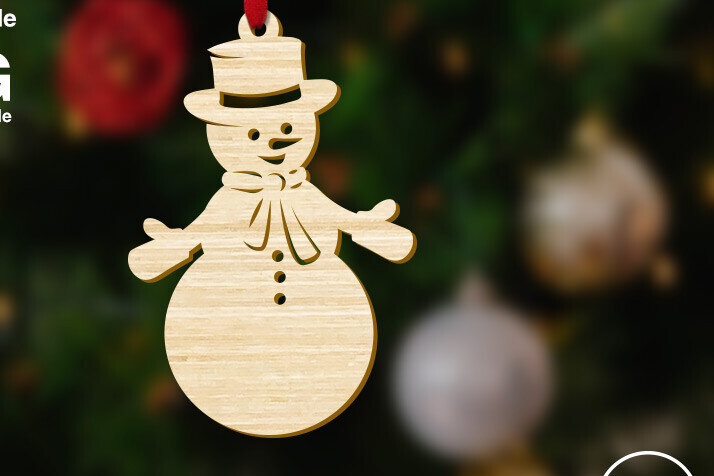 Intra απο ξύλο plywood  Χρώμα wenge 3mm-4mm πάχος - Χαριτωμένο στολίδι για το χριστουγεννιάτικο δέντρο χιονάνθρωπος Δίασταση 3x4 cm INTRAFABR-69674726